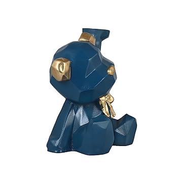 Polyresin Blue Bear shaped Serving Platter, Decorative Gift Tray for Parties,cakes,and Desserts