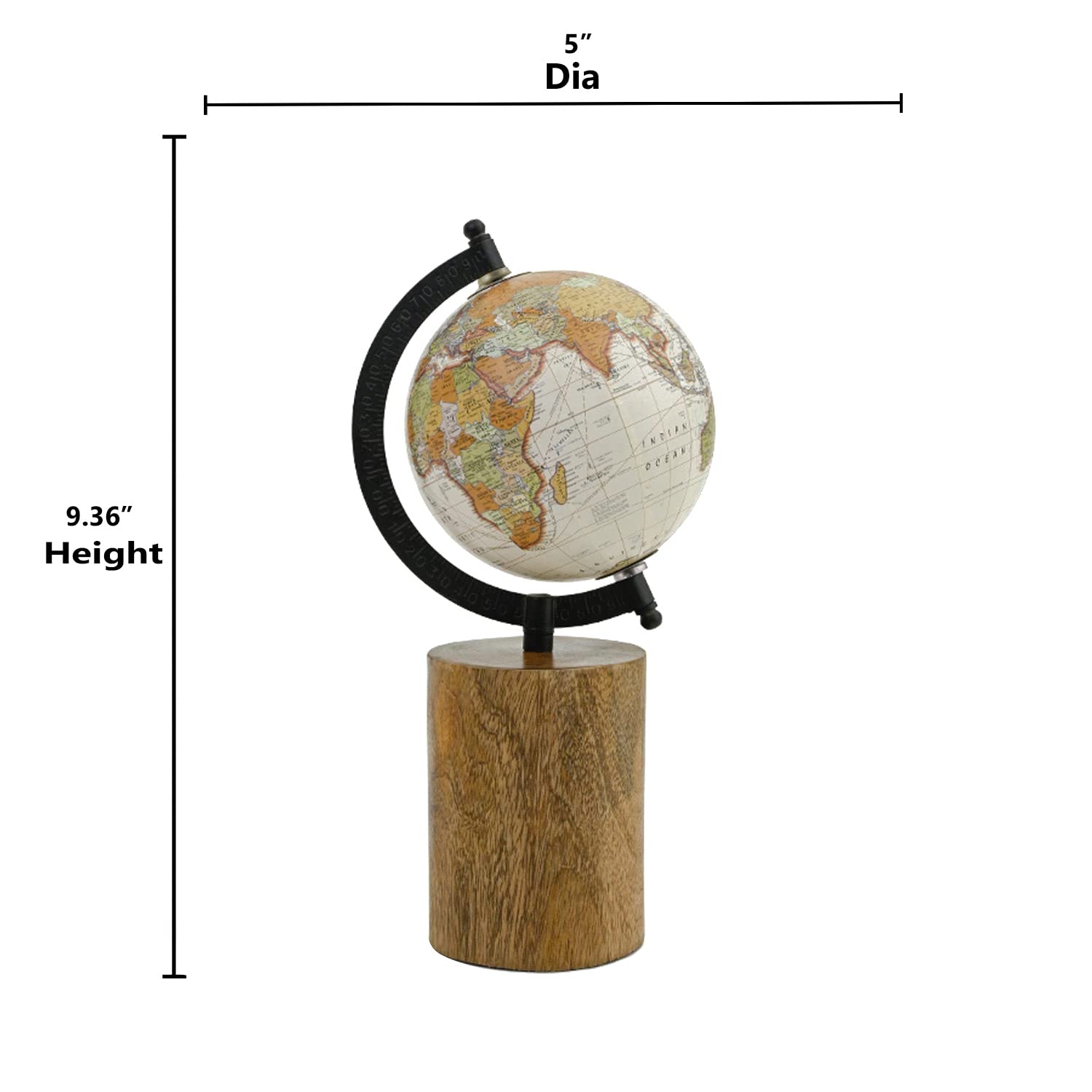 Rustic Wanderer Globe Show Piece for Home Decor, Office Decor and Decoration Items