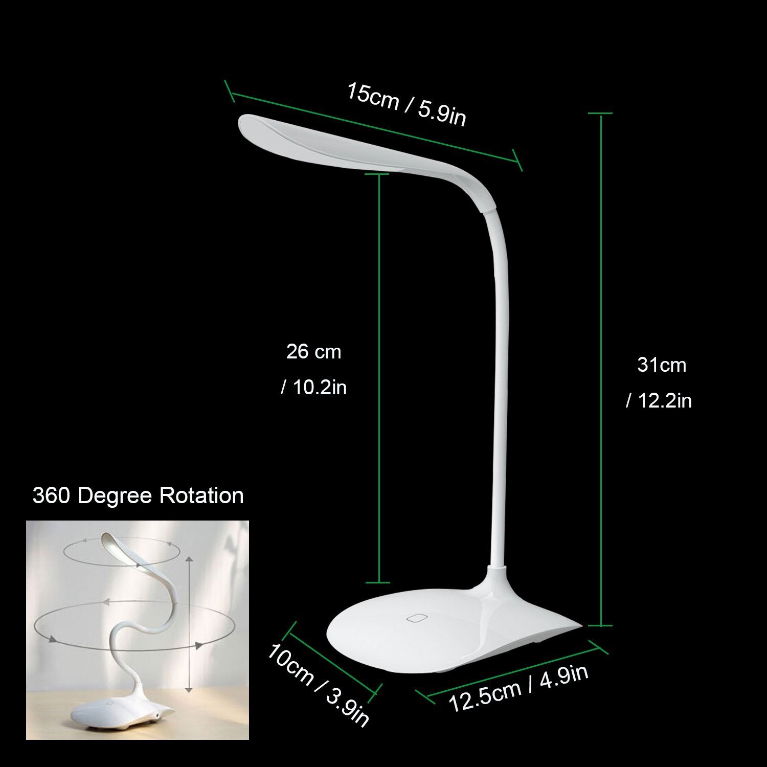 Portable LED Reading Light Adjustable