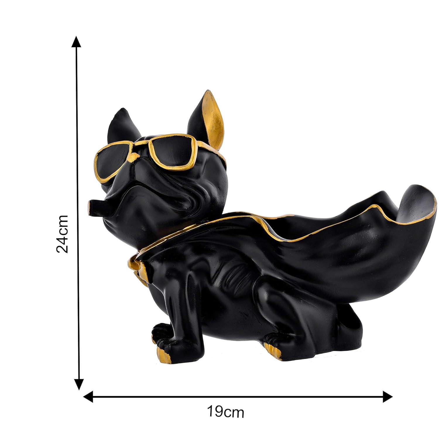 Cool Bull Dog Showpiece with plate,for living room