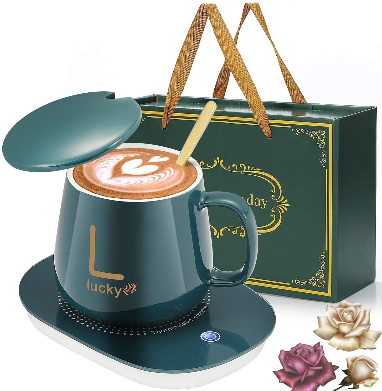 Ceramic Electric coffee Mug Warmer for warming &Heating Coffee,Tea, Milk Beverages, and Hot Chocolate