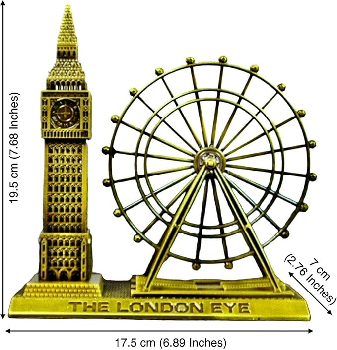 Big Ben & London Eye Rotating Souvenir Showpiece