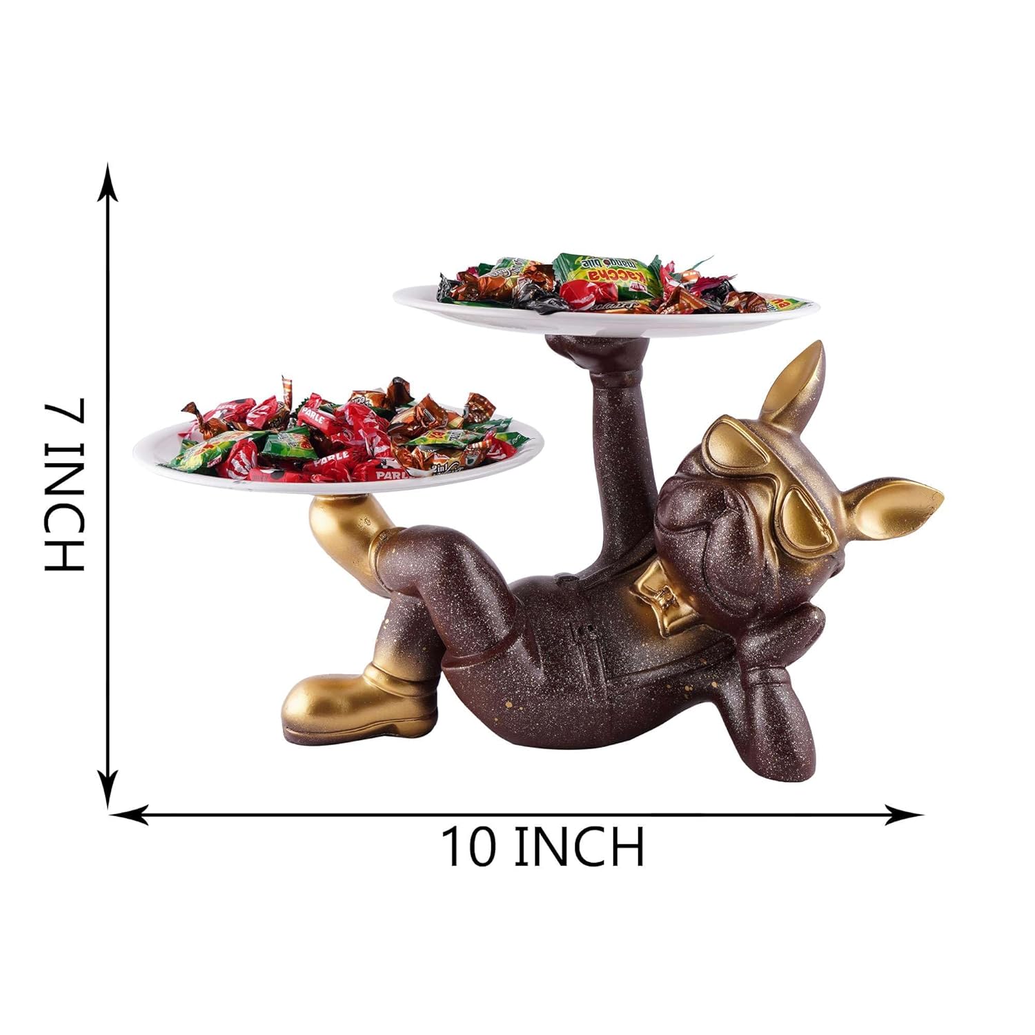Dog Serving Tray With Handle,Dishes &Plate Holder For Kitchen, Bedroom, Office, Dinning Table Decorative Showpiece Item