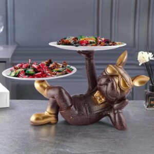 Dog Serving Tray With Handle,Dishes &Plate Holder For Kitchen, Bedroom, Office, Dinning Table Decorative Showpiece Item