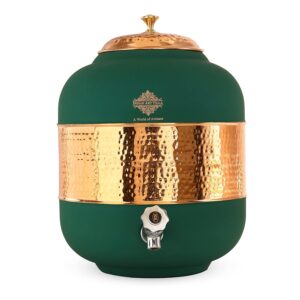 Pure Copper Water Dispenser Silk Finish Matka Pot 5000ml Bottle Water Dispenser