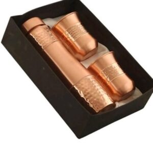 Copper Botle and 2 glass
