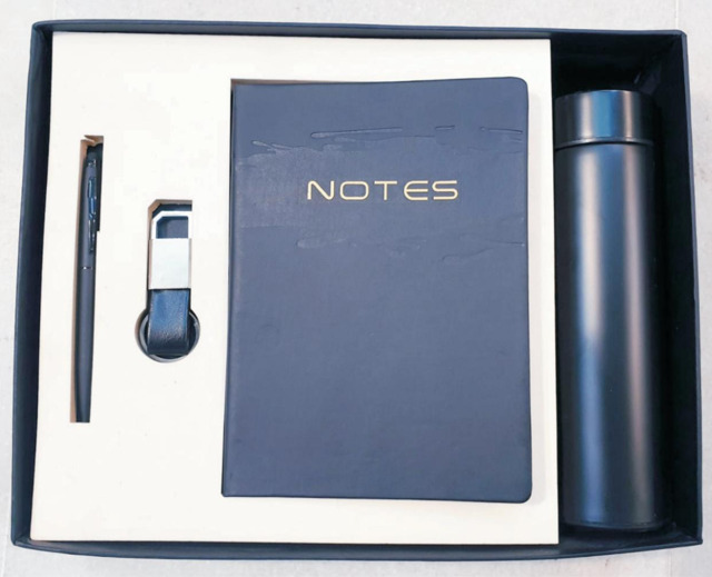 Executive Gift Set – 4 in 1 (Notebook, Pen, Keychain & Insulated Flask)