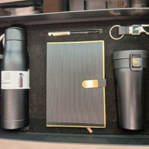 Deluxe Executive Gift Set – 5 in 1 (Notebook, Pen, Keychain, Coffee Mug & Steel Bottle)
