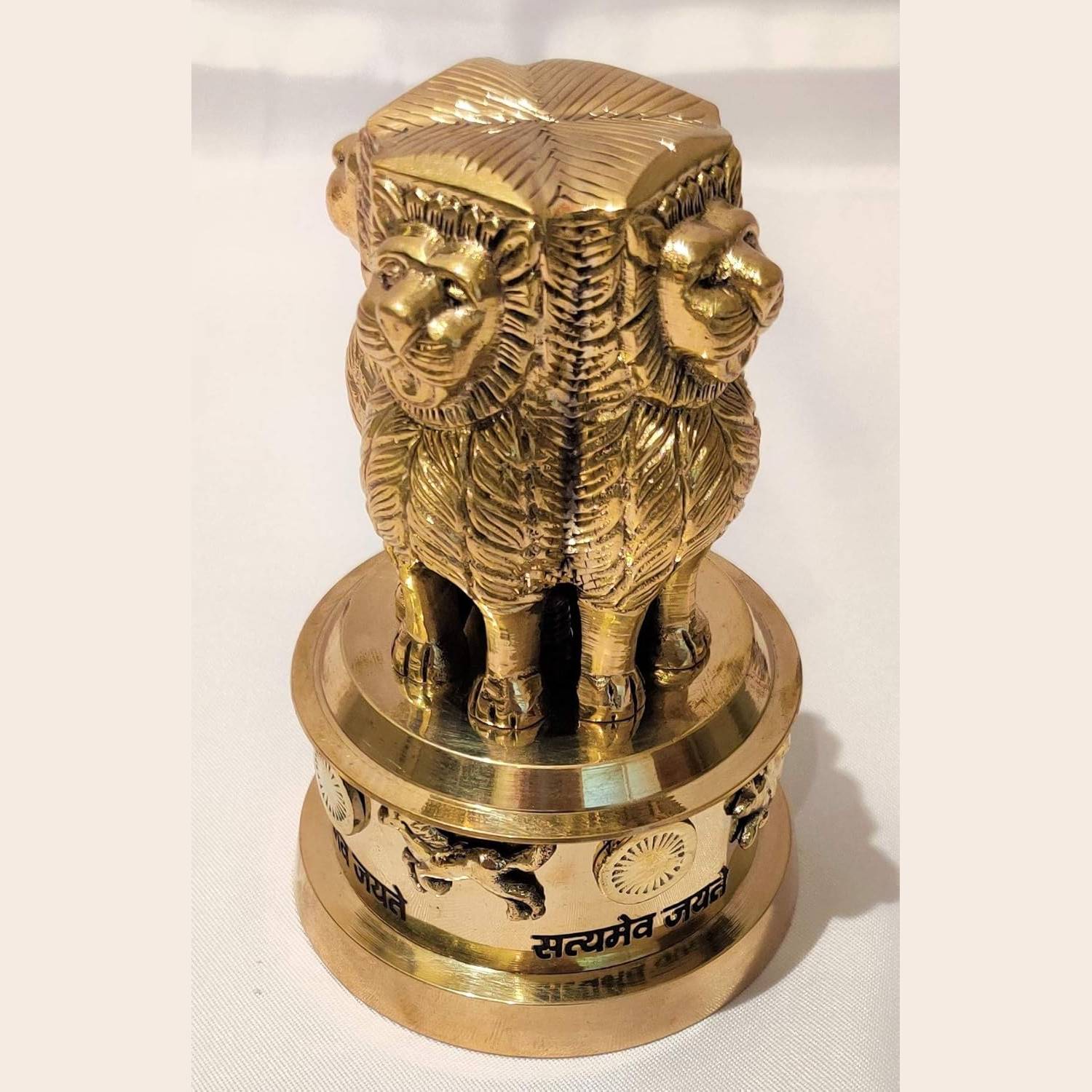 Golden Ashoka Pillar Showpiece