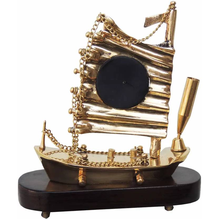 Aluminum Brass Ship Nautical pirate Boat home Table Decoration 5.2*2.2*5.5 inch