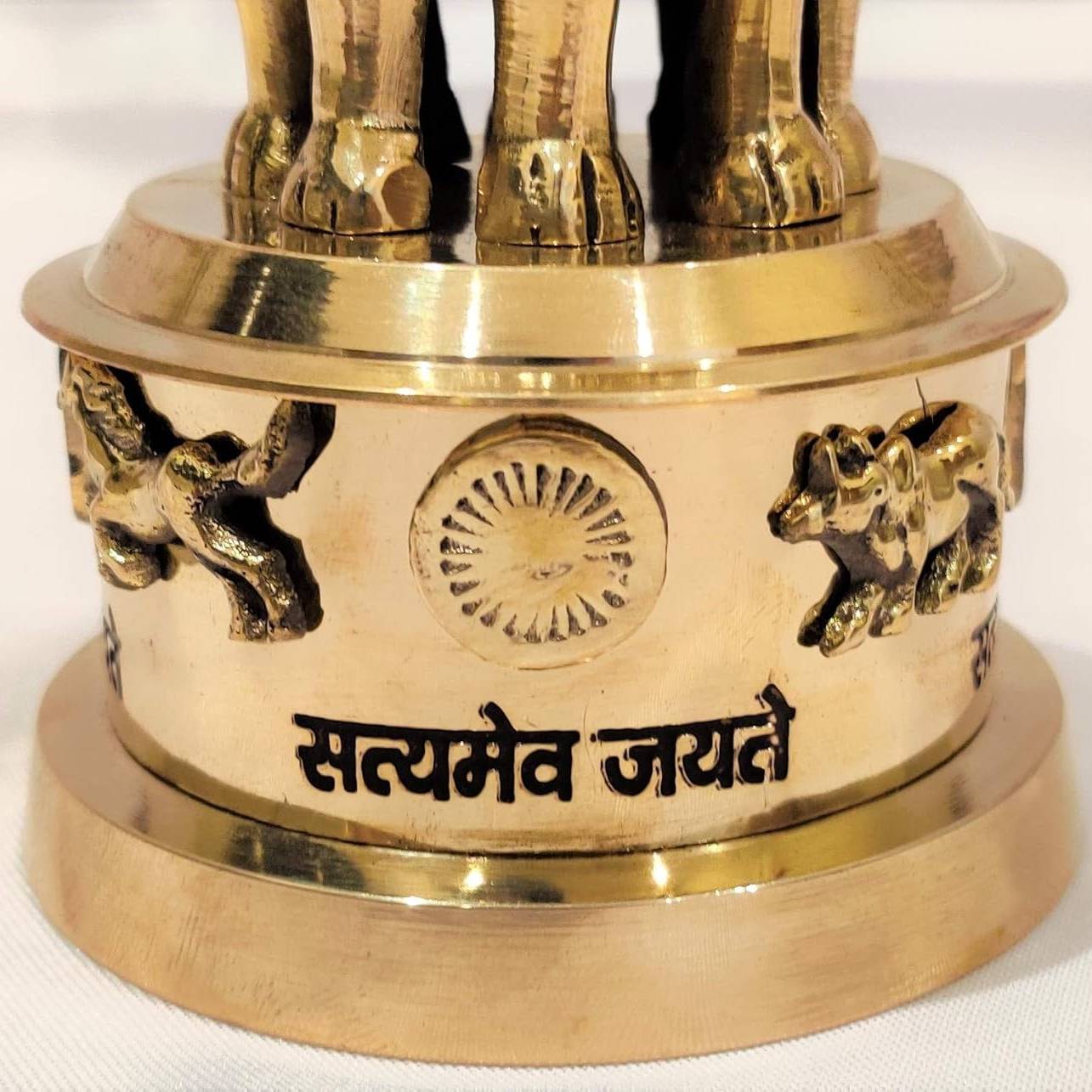Golden Ashoka Pillar Showpiece